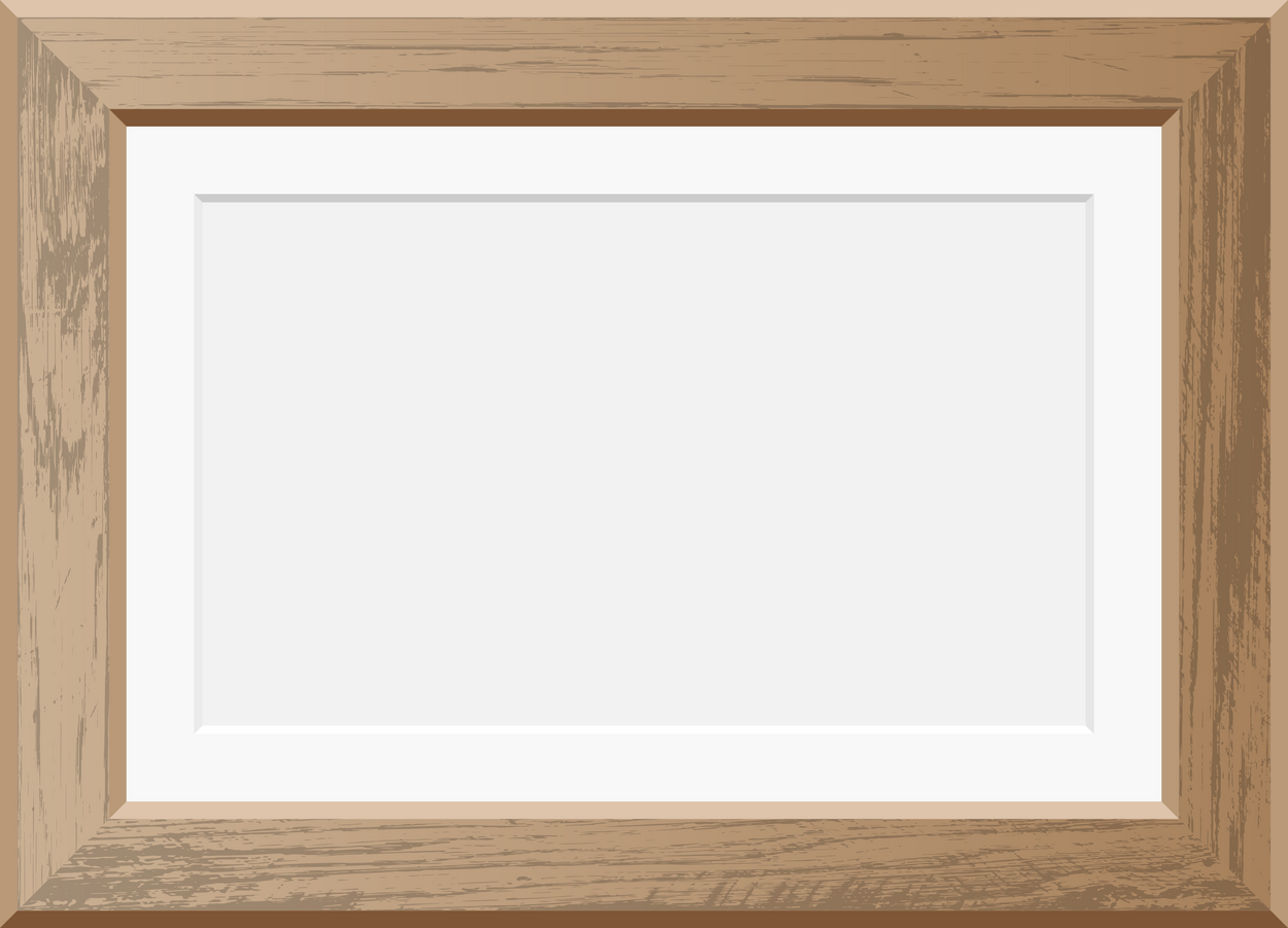 Realistic wooden picture frame